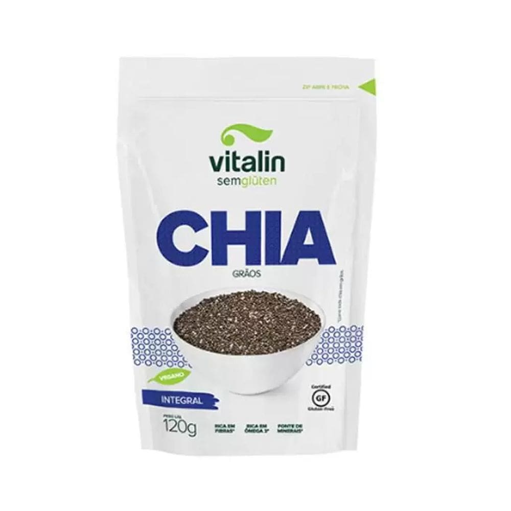 Chia em Grãos Integral 120g - Vitalin