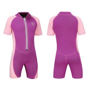 Roupa de mergulho Lemorecn Kids Neoprene de 2 mm com zíper frontal Shorty Swim 4022