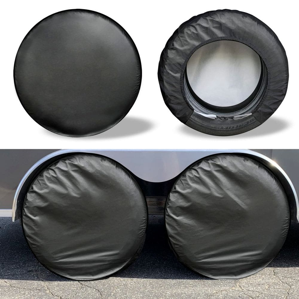 Tampas de pneu Kayme RV, pacote com 4, impermeáveis para 30-32 cm de diâmetro