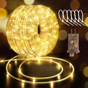 Luzes de corda LED Hezbjiti 60m à prova d`água 600 LEDs 8 modos