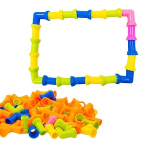 Brinquedo Montar Interativo Plástico Blocos Coloridos