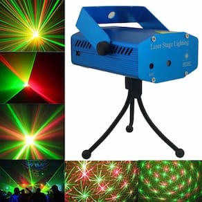 Mini Laser Led Projetor Raio Holografico Dj Festa Balada