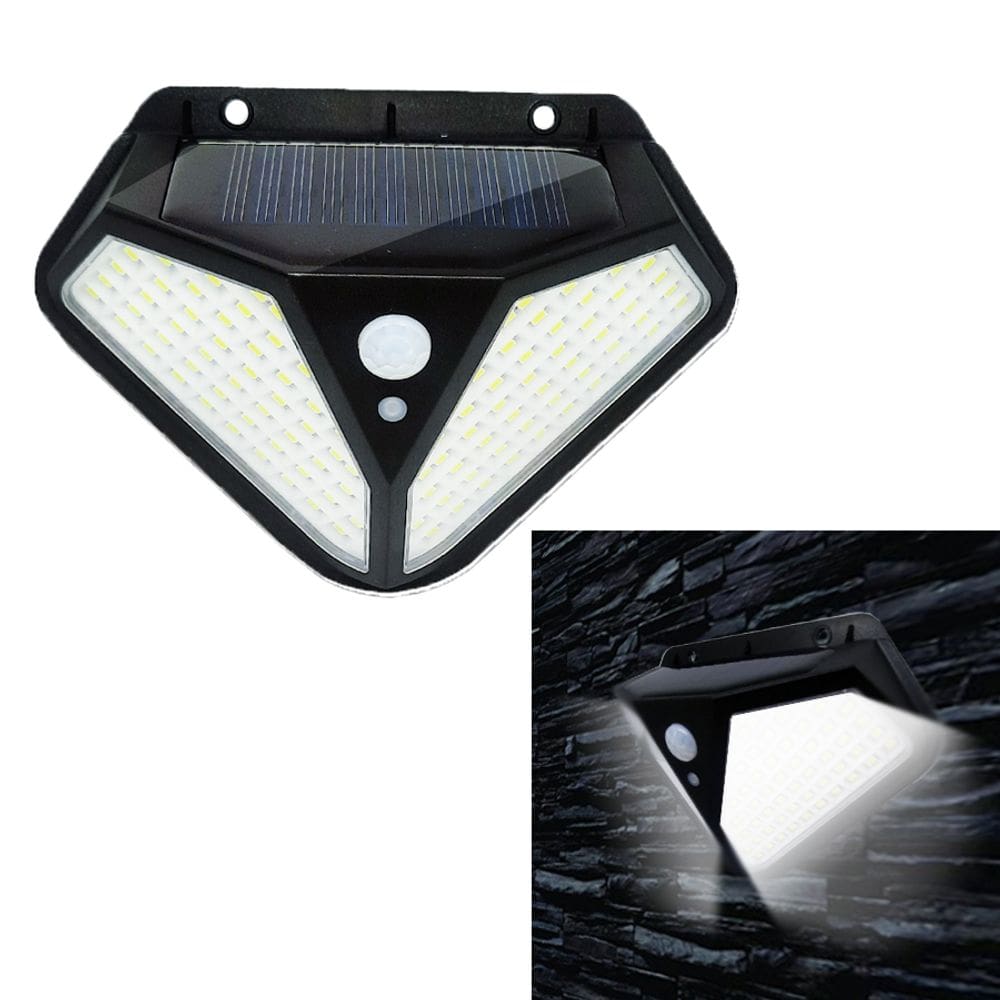 Luminaria Solar Sensorial De Parede 102 Leds A Prova D`Agua