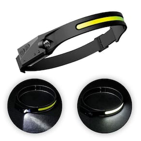 Lanterna Cabeça Farol Recarregavel USB Agua Faixa LED
