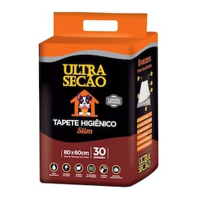 Tapete Higiênico 80x60cm 30un Ultra Secão Slim Carvão Pets
