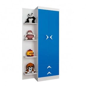 Guarda Roupa Infantil Trento 2 Portas Atualle Móveis Branco-azul