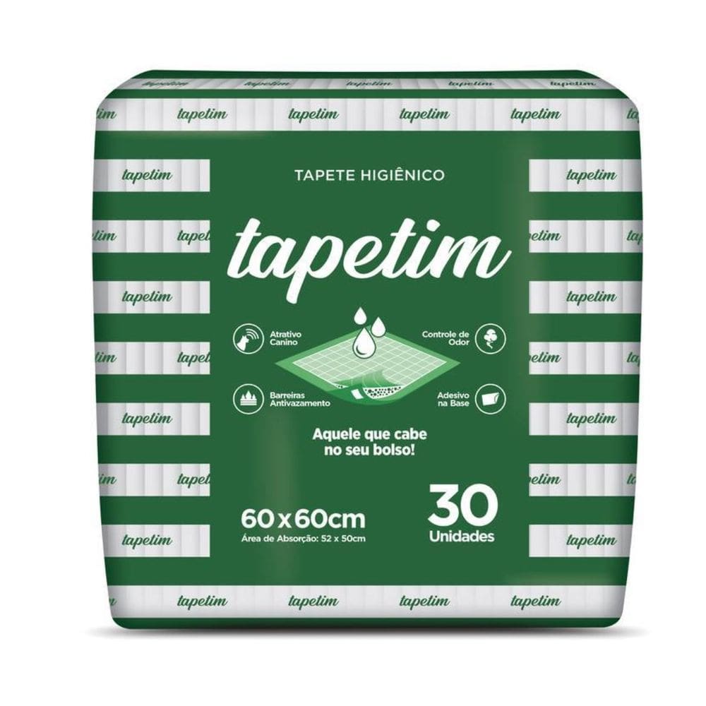 Tapete Higiênico 30un Cães 60x60cm Tapetim Absorção Rápida