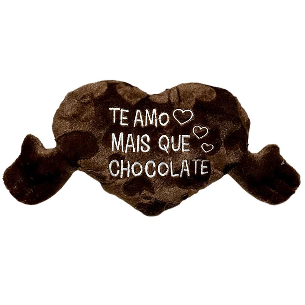 Coração De Pelucia Almofada Namorados Perfumada Com Cheiro Chocolate Pascoa Presente Romantico 48cm