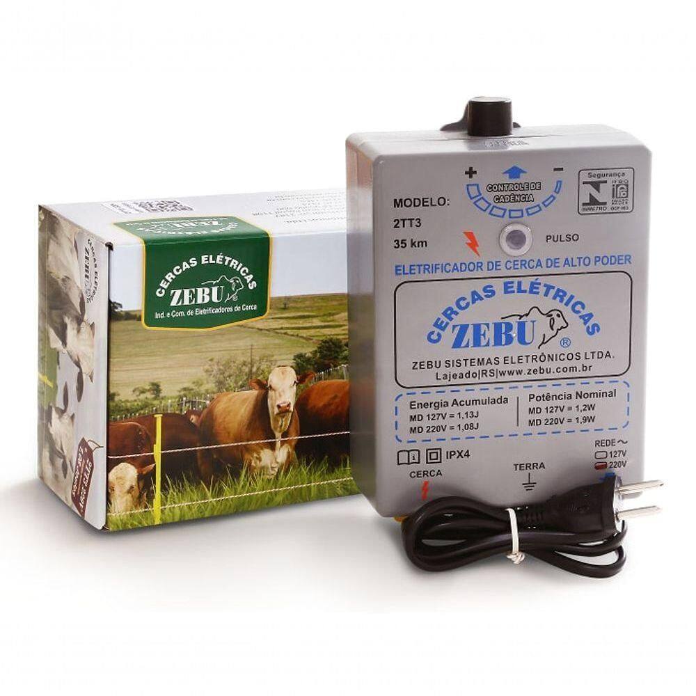 Eletrificador Rural Cerca Elétrica Zebu 2tt3 1,13 Joules 35km