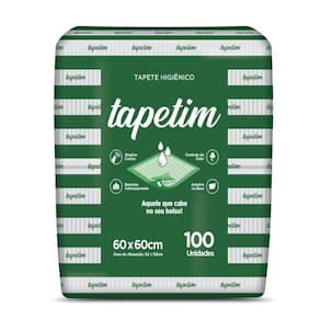 Tapete Higiênico 100un Cães 60x60cm Tapetim Absorção Rápida