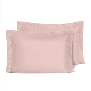Kit Fronhas Slim Com 3 Abas Percal 200 Fios 50cm X 70cm 2 Peças - Rose