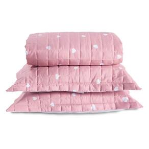 Cobre Leito Casal Padrão Essencialle Estampado 150 Fios 3 Peças - Corações