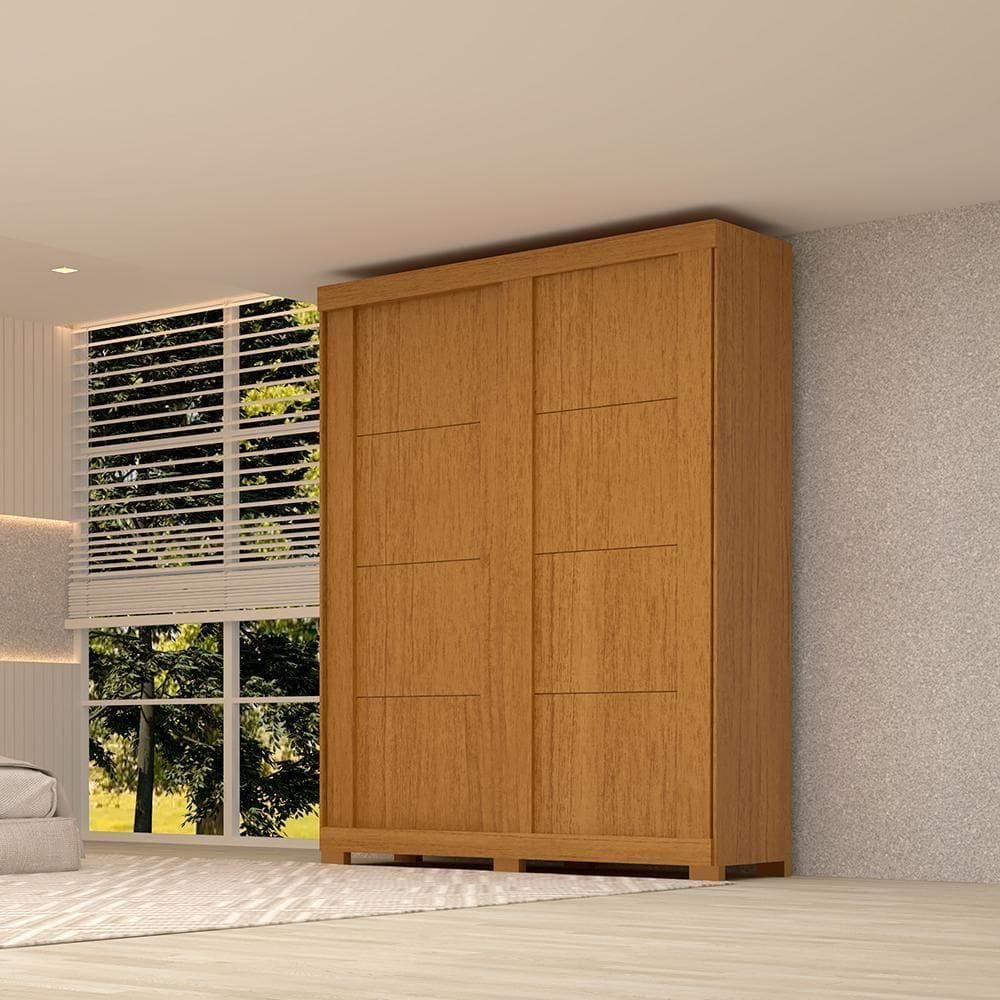 Guarda Roupa Solteiro Chile 2 Portas 100% Mdf Linhamobília Cinamomo Off White