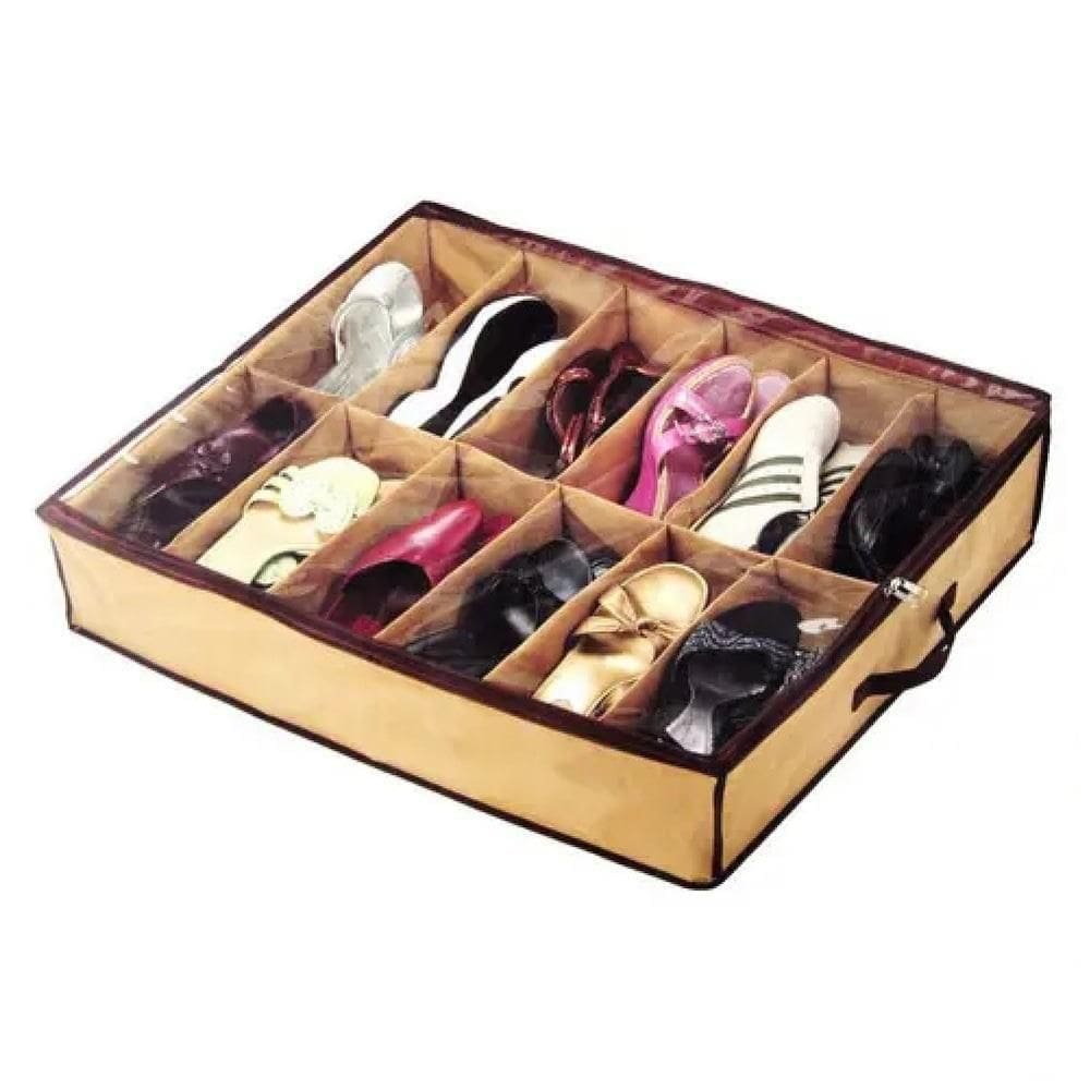 Sapateira 12 Pares Dobravel Caixa Organizador Flexivel De Chao Tnt Nicho Calçados Sapatos Armario Multiuso Anti Poeira C