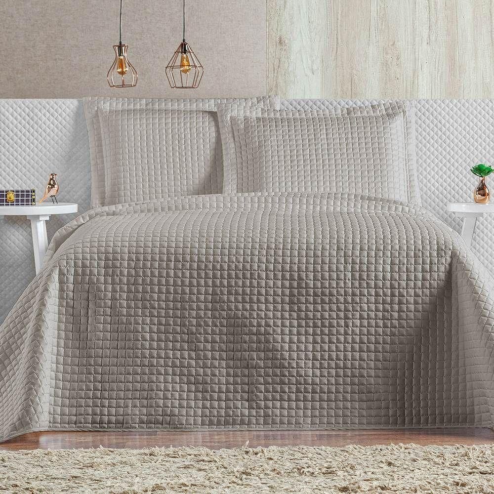 Cobre Leito Queen Plata Percal 200 Fios 3 Peças - Bege