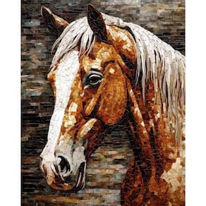 Kit de ponto cruz Moohue Easy Animal Horse para adultos