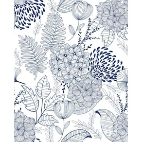 Papel de parede MeLunmer Azul Marinho Peel and Stick para banheiro