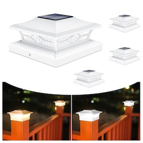 Solar Post Cap Lights VOLISUN, pacote com 4 unidades para cerca de vinil 4x4