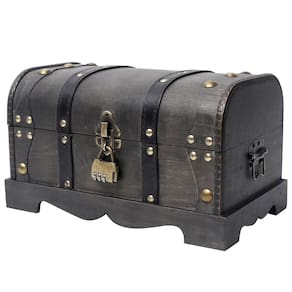 Caixa decorativa DECOR4SEASON Vintage Wooden Treasure Chest