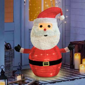Decoração de Natal de Papai Noel iluminada de 27 polegadas com 45 LED