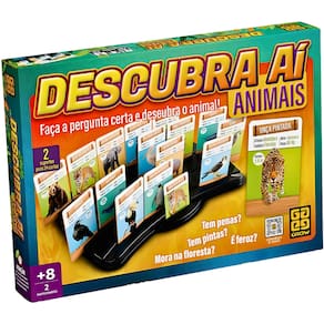 Jogo De Tabuleiro e Cartas Descubra Ai Animais Grow