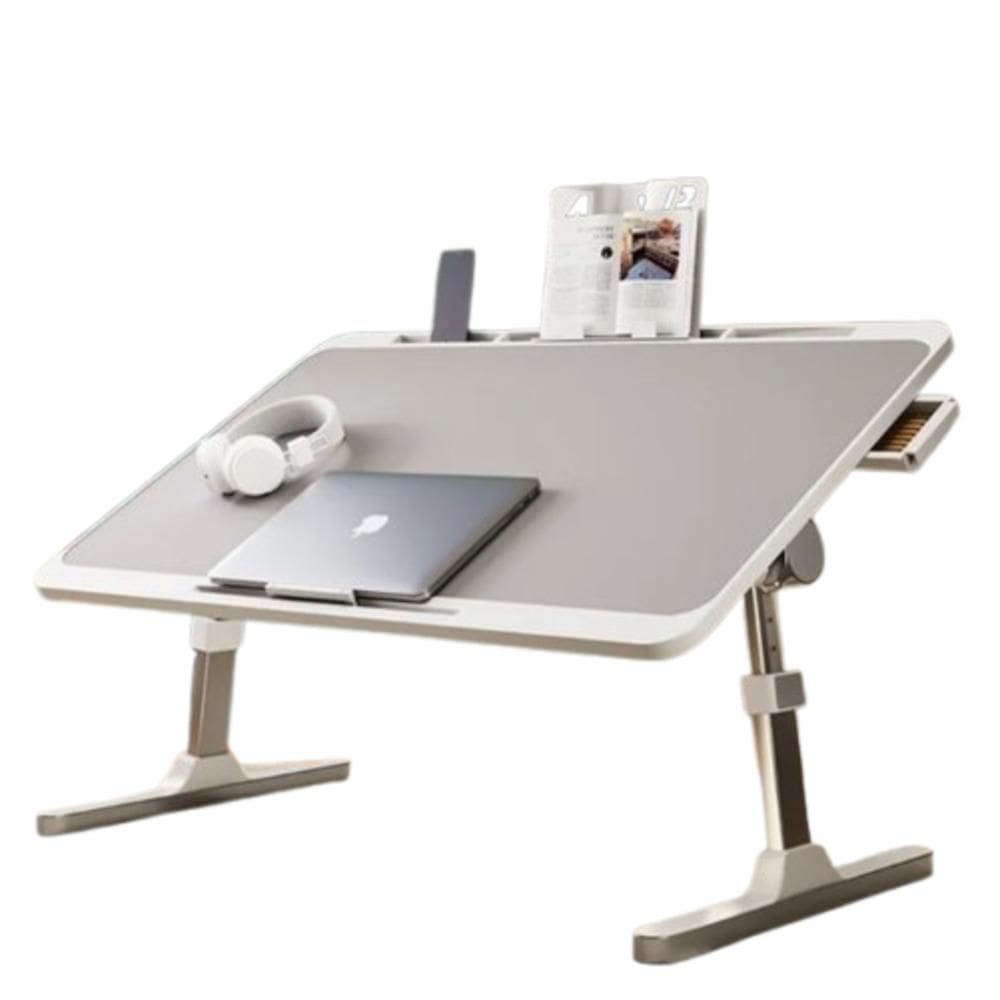 Mesa Notebook Articulavel Com Gavetinha Suporte Madeira Multiuso Sofa Cama Estudos Café Home Office Luxo