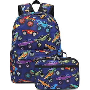 Mochila escolar LEDAOU Kids com lancheira para meninos e meninas