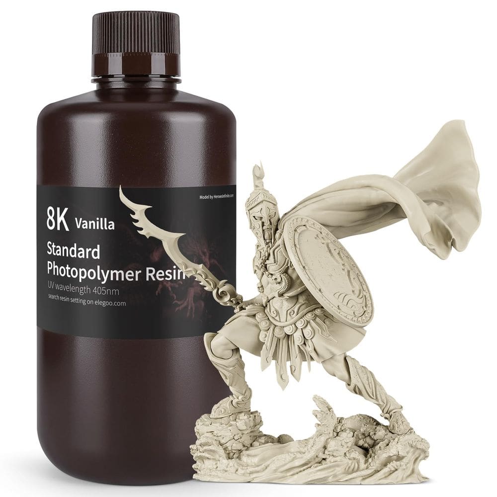 Resina de impressora 3D ELEGOO 8K Standard 1000g Vanilla