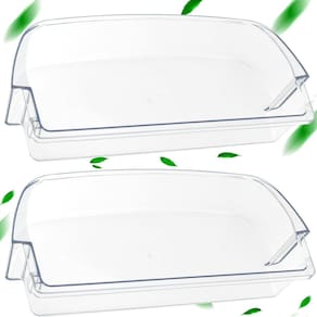 Compartimento de prateleira para porta de geladeira, pacote com 2 unidades para Whirlpool Kenmore