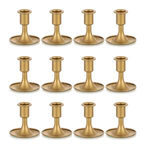 Castiçais Romadedi Gold para velas cônicas, conjunto de 12