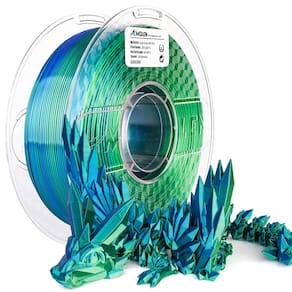Filamento de impressora 3D AMOLEN Silk PLA 1,75 mm azul verde 1 kg
