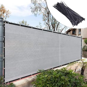 Cerca de tela de privacidade Royal Shade Grey 1,8 m x 3,6 m com gravatas