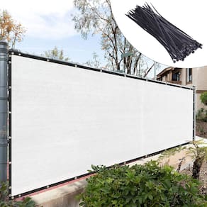 Cerca de tela de privacidade Royal Shade White 1,8 m x 3,6 m com gravatas