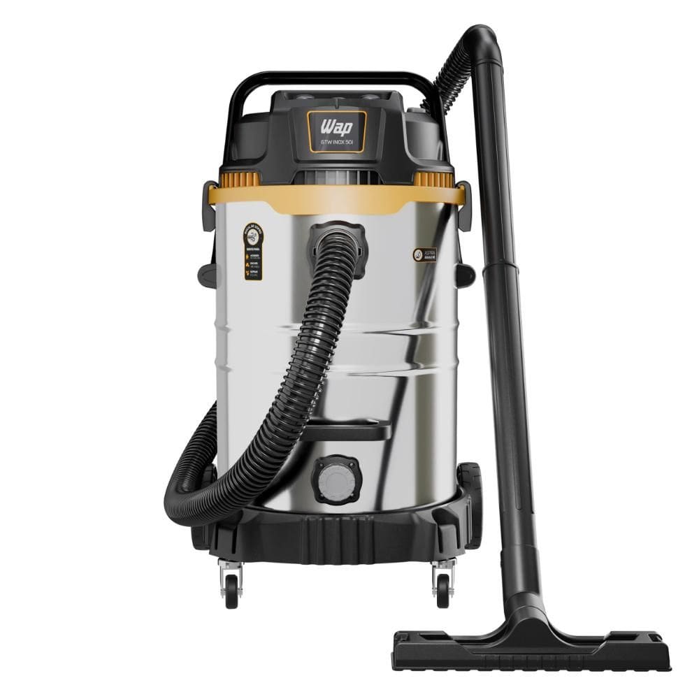 Aspirador de Pó e Água WAP GTW Inox 50i 2600W com Autolimpeza e Dois Motores 220V