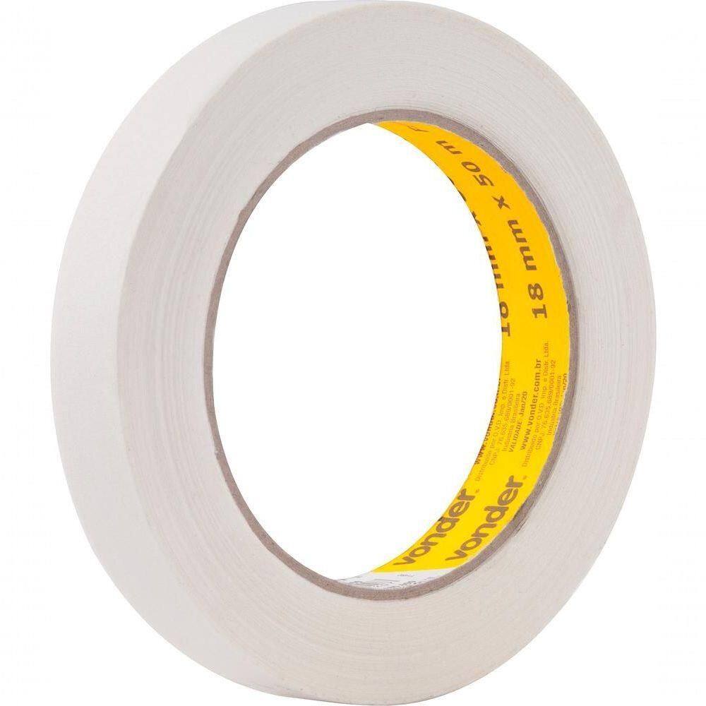Fita Crepe 18mm X 50m Branca Papel Crepado - Vonder