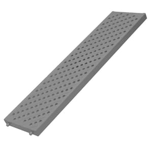 Grelha Para Calha De Piso 13 X 50cm Piscina - Cinza - Tigre