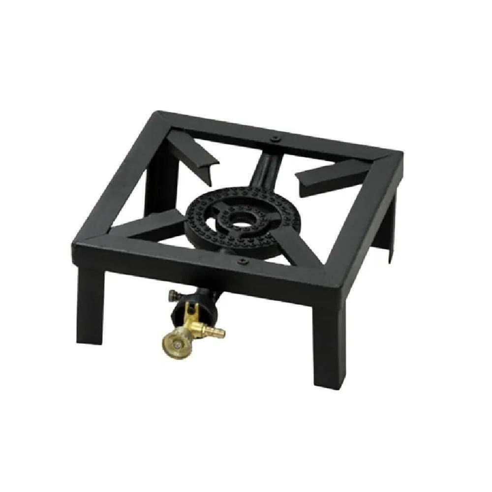 Fogao Semi Industrial Portatil Alta Pressao 1 Boca Fogareiro Com Queimador A Gás Glp Ferro Fundido Camping Lanchonete