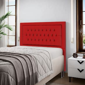 Cabeceira Pegasus 160 Premium / A-020 Couro Artificial Vermelho