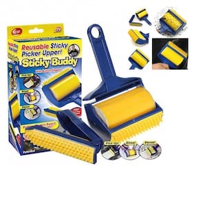 Rolo Removedor De Pelos Escova Magica Kit Lavavel 2 Em 1 Caes Gato Pet Comida Farelo Sofa Carro
