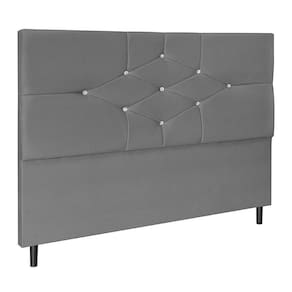 Cabeceira T Cross Chumbo Estofada Para Cama Box Casal King Size 195cm Quarto Luxo