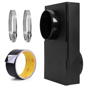 Kit de ventilação para secador, periscópio NOORNY, ajustável de 0 a 5 cm - PRETO