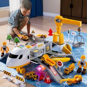 Conjunto de veículos Toy Play LOVE LIFE Transport Construction 25 unidades