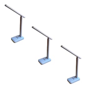 3 Abajur Luminária De Mesa Articulável 12 Leds Recarregável