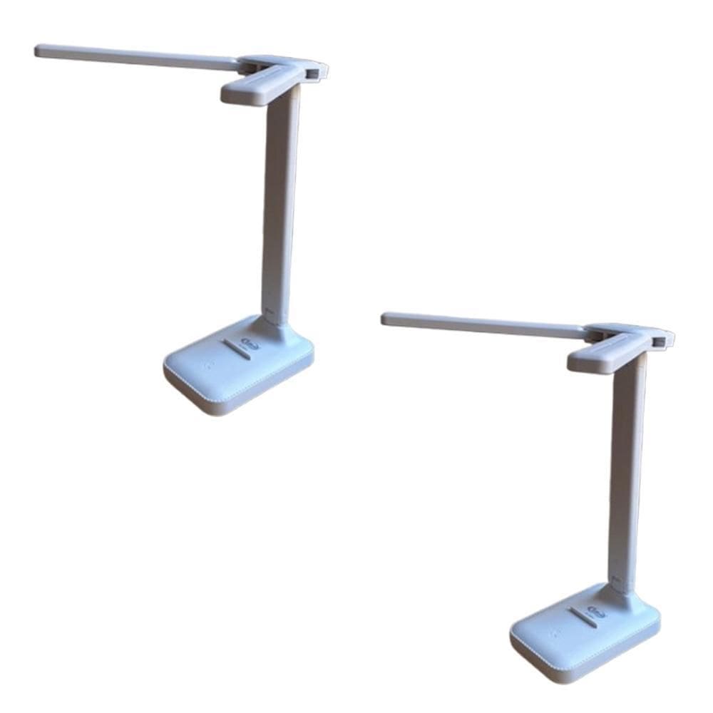 2 Abajur Luminária De Mesa Articulável 20 Leds Recarregável