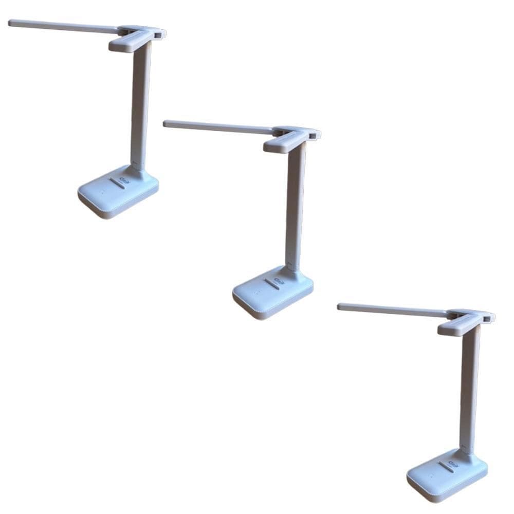 3 Abajur Luminária De Mesa Articulável 20 Leds Recarregável