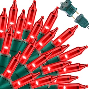 Luzes de Natal LAMPHOME Super-Bright Extensíveis VERMELHAS 63,8 pés