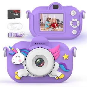 Câmera MKQ para crianças de 3 a 12 anos 1080P HD 32MP com 32GB