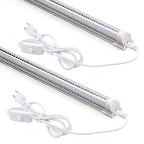 Lâmpada LED para loja Barrina 2FT 20W 3000LM 3000K em forma de V, pacote com 2