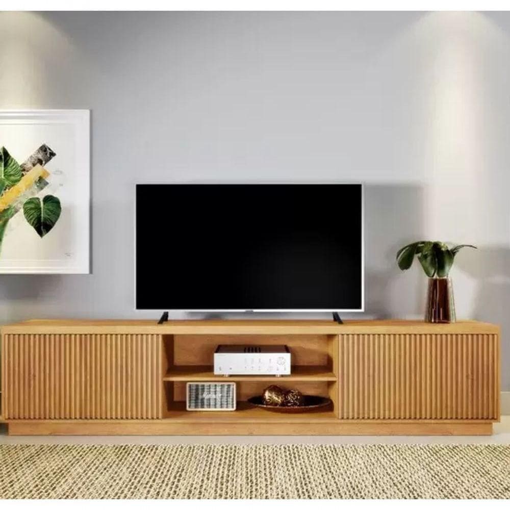 Rack Para Tv Até 75\" 2 Portas 2 Nichos 2,20 Valencia Naturalle - Mavaular