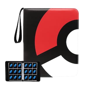 Encadernador de cartões com design moderno de 9 bolsos para 900 cartões vermelhos